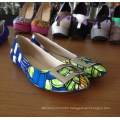 African Printed Fabrics Flat Casual Women Shoes (Hcy02-1059)